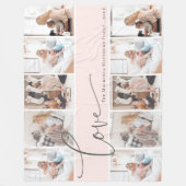 Benutzerdefiniertes Foto Collage Modernes Skriptfa Fleecedecke (Vorderseite)