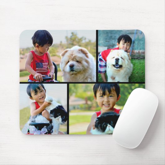 Benutzerdefiniertes Foto Collage Mousepad 4 Fotos  (Mit Mouse)