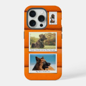 Benutzerdefiniertes Foto Collage Orange für Heimti iPhone Hülle (Rückseite)