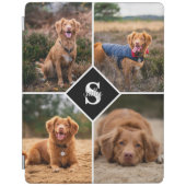 Benutzerdefiniertes Foto Collage Pet Dog Monogramm iPad Hülle (Vorderseite)