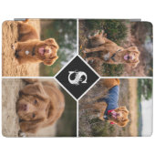 Benutzerdefiniertes Foto Collage Pet Dog Monogramm iPad Hülle (Horizontal)