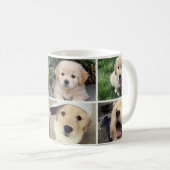 Benutzerdefiniertes Foto-Collagen-Design für Welpe Kaffeetasse (VorderseiteRechts)