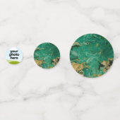 Benutzerdefiniertes Foto Confetti mit Smaragdgrüne Konfetti (Vorderseiten)