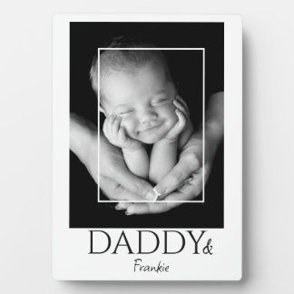 Benutzerdefiniertes Foto Daddy & Kid Name Vatertag Fotoplatte