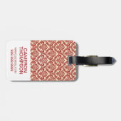 Benutzerdefiniertes Foto Damask Muster Gepäckanhänger (Rückseite horizontal)