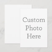 8.89 cm x 12.7 cm Flache Dankeskarte (Vorne/Hinten)