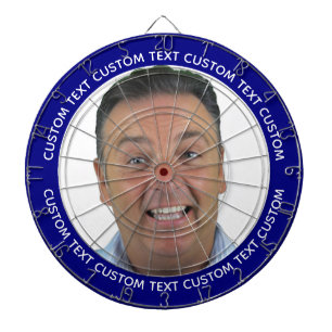 Benutzerdefiniertes Foto-Dartboard & Text - NAVY B Dartscheibe