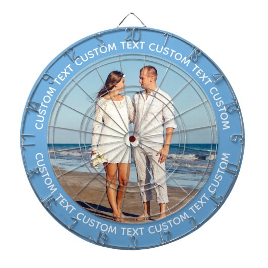 Benutzerdefiniertes Foto-Dartboard & Text - NAVYBL Dartscheibe (vorne)