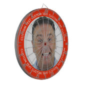 Benutzerdefiniertes Foto-Dartboard & Text - Rote U Dartscheibe (Vorderseite Links)