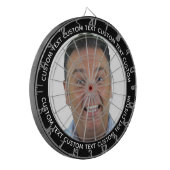 Benutzerdefiniertes Foto-Dartboard & Text - schwar Dartscheibe (Vorderseite Links)