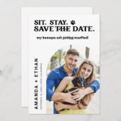 Benutzerdefiniertes Foto, das meine Menschen heira Save The Date (Vorne/Hinten)