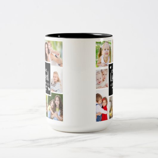 Benutzerdefiniertes Foto, das Sie lieben Zweifarbige Tasse (Mittel)