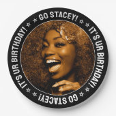 Benutzerdefiniertes Foto der Geburtstagspartei Per Pappteller (Vorderseite)