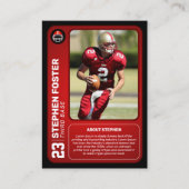 Benutzerdefiniertes Foto der Red Football Trading Telefonnummerkarte (Vorderseite)