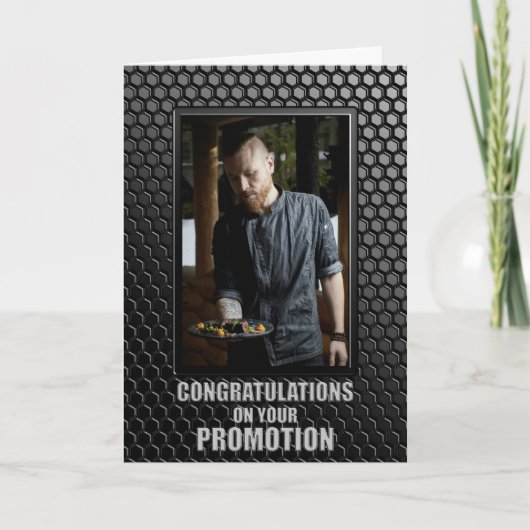 Benutzerdefiniertes Foto der Werbeaktion Schwarzes Karte (Vorderseite)