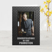 Benutzerdefiniertes Foto der Werbeaktion Schwarzes Karte (Gelbe Blume)