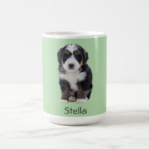 Benutzerdefiniertes Foto des Hundes - Grün mit Nam Kaffeetasse