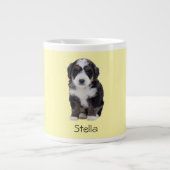Benutzerdefiniertes Foto des Hundes - Pastellgelb Jumbo-Tasse (Vorderseite)