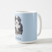 Benutzerdefiniertes Foto des Hundes - Pulver blau Kaffeetasse (VorderseiteRechts)