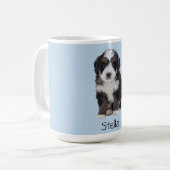 Benutzerdefiniertes Foto des Hundes - Pulver blau Kaffeetasse (Vorderseite Links)