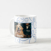 Benutzerdefiniertes Foto des Hundes und Name Licht Kaffeetasse (Vorderseite Links)