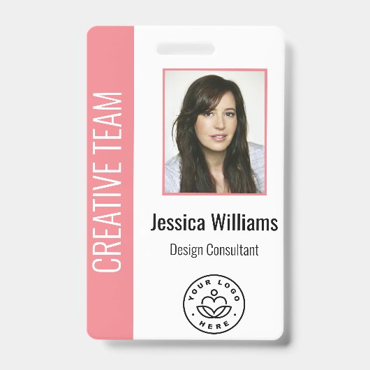 Benutzerdefiniertes Foto des Mitarbeiters, Bar, Lo Ausweis (Front)