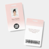 Benutzerdefiniertes Foto des Mitarbeiters Gradient Ausweis (Vorder- & Rückseite)