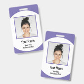 Benutzerdefiniertes Foto des Mitarbeiters und Name Ausweis (Vorder- & Rückseite)