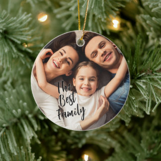 Benutzerdefiniertes Foto Die beste Familie  Keramik Ornament