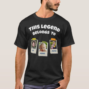 Benutzerdefiniertes Foto Diese Legende gehört Opa T-Shirt