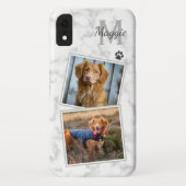 Benutzerdefiniertes Foto Dog Cat Monogram Initial Case-Mate iPhone Hülle (Rückseite)