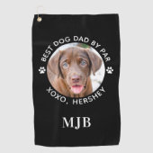 Benutzerdefiniertes Foto Dog Personalisiert Monogr Golfhandtuch (Vorderseite)