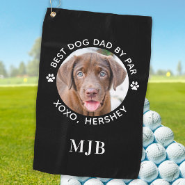 Benutzerdefiniertes Foto Dog Personalisiert Monogr Golfhandtuch