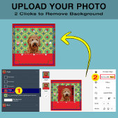 Benutzerdefiniertes Foto Dog Red Weihnachtsmannmüt Schürze