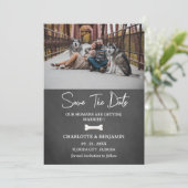 Benutzerdefiniertes Foto Dog Theme Modern Save The Date (Stehend Vorderseite)