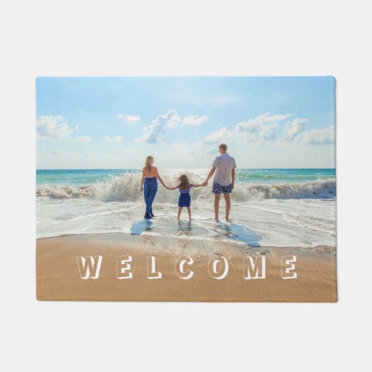 Benutzerdefiniertes Foto Doormat Willkommen mit Te Fußmatte (Vorderseite)