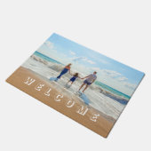 Benutzerdefiniertes Foto Doormat Willkommen mit Te Fußmatte (Schrägansicht)