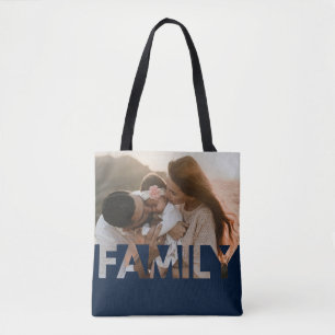 Benutzerdefiniertes Foto Dunkelblau Tasche