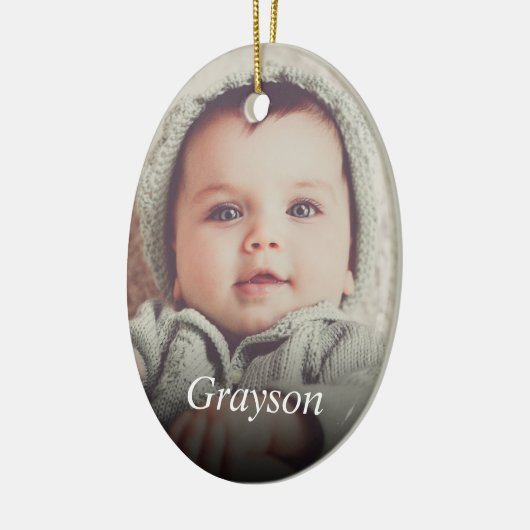 Benutzerdefiniertes Foto Eigene erstellen Keramik Ornament (Links)