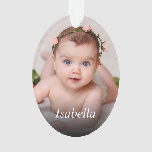 Benutzerdefiniertes Foto Eigene erstellen Ornament (Rückseite)