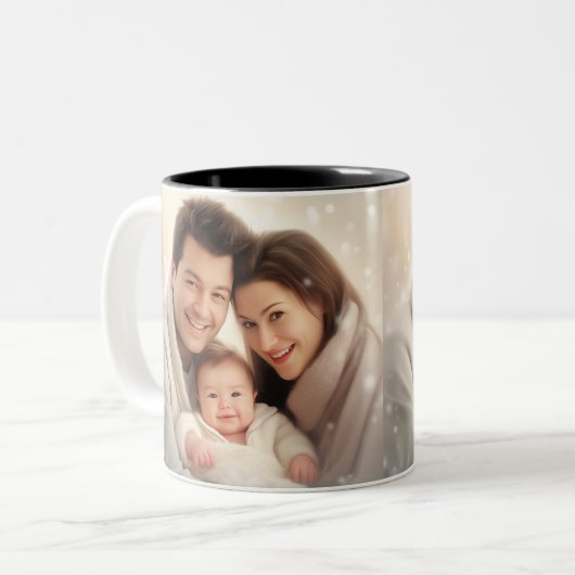 Benutzerdefiniertes Foto (Eigenes Foto und/oder ei Zweifarbige Tasse (Vorderseite Links)