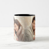 Benutzerdefiniertes Foto (Eigenes Foto und/oder ei Zweifarbige Tasse (Mittel)