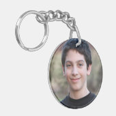Benutzerdefiniertes Foto, einfach minimalistisch Schlüsselanhänger (Vorderseite links)
