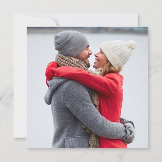 Benutzerdefiniertes Foto Einfache Elegante Script  Einladung (Rückseite)