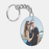 Benutzerdefiniertes Foto einfache minimalistische  Schlüsselanhänger (Vorderseite links)