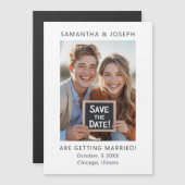 Benutzerdefiniertes Foto Einfache moderne Hochzeit Magneteinladung (Vorne/Hinten)