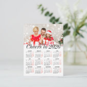 Benutzerdefiniertes Foto Einfache moderne Kalender Feiertagspostkarte (Stehend Vorderseite)
