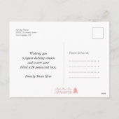 Benutzerdefiniertes Foto Einfache moderne Kalender Feiertagspostkarte (Rückseite)