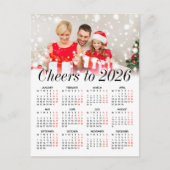Benutzerdefiniertes Foto Einfache moderne Kalender Feiertagspostkarte (Vorderseite)