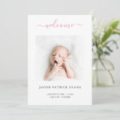 Benutzerdefiniertes Foto Einfache moderne Skriptge Ankündigung (Stehend Vorderseite)